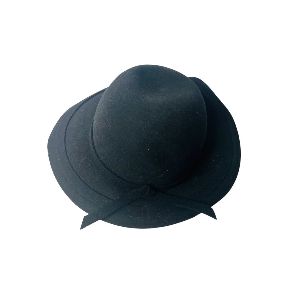 Vintage 100% Wool Black Hat designers exclusive Doeskin Felt Made in USA Women’s
